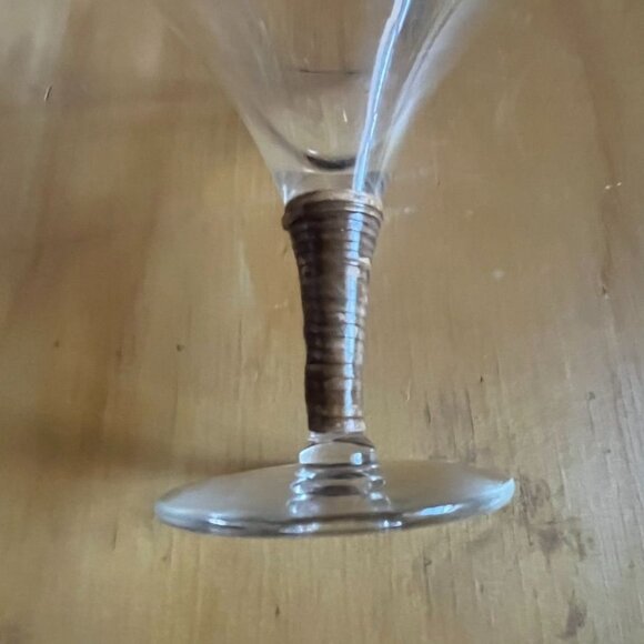 Set Of 4 Carl Auböck MCM Glasses w/ Cane Wrapped Stems Cordial Martini HTF READ - Picture 4 of 8